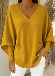 CLEARANCE SALE 🔥 Women's Casual Solid Color V-Neck Sweater